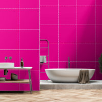 A pink square with a white border, creating a simp