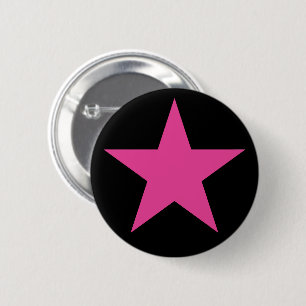 A Pink Star Of Feminism 6 Cm Round Badge