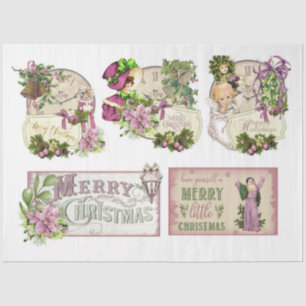 A Pink Water Colour Christmas Series Design 13 Tissue Paper