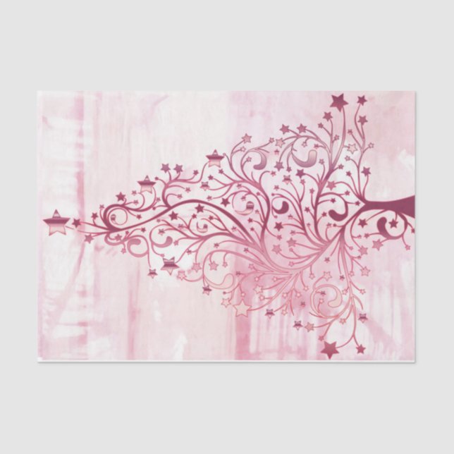 A Pink Water Colour Christmas Series Design 16 Tissue Paper (Front)