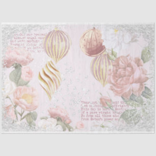 A Pink Water Colour Christmas Series Design 2 Tissue Paper