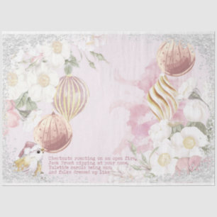 A Pink Water Colour Christmas Series Design 7 Tissue Paper