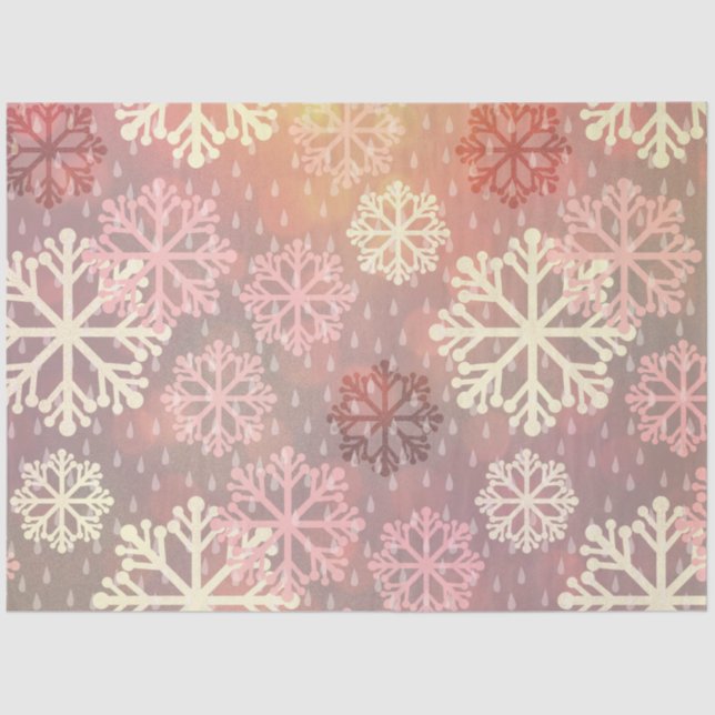 A Pink Winter Grunge Series Design 3 Tissue Paper (Front)