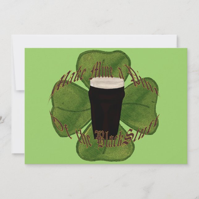 A Pint of the Black Stuff Invitation (Front)