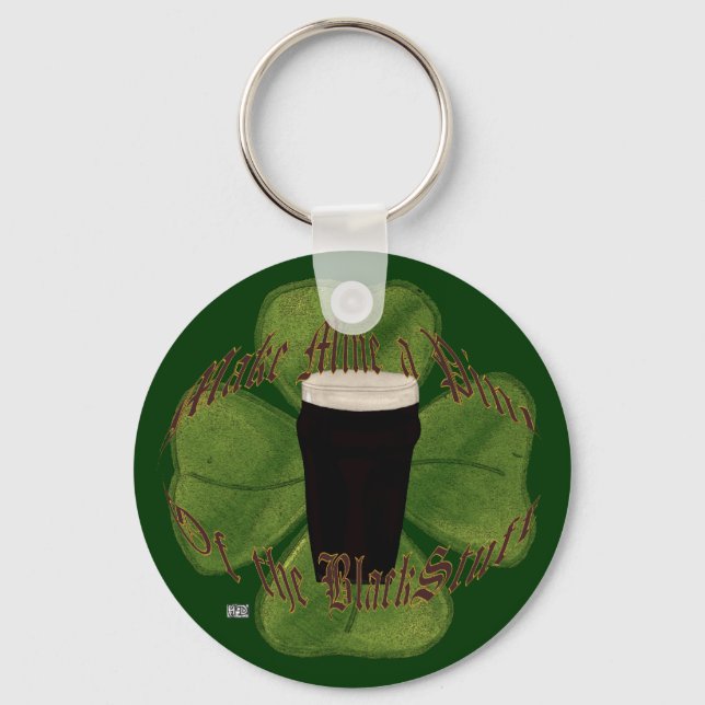 A Pint of the Black Stuff Key Ring (Front)
