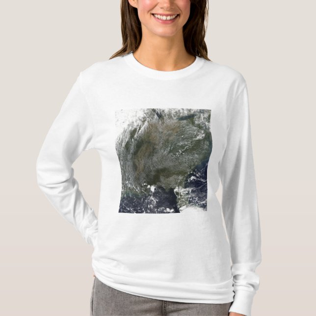 A pinwheel-like pattern of high pressure clouds T-Shirt (Front)