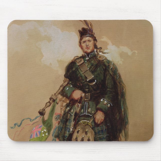 A Piper of the 79th Highlanders at Chobham Mouse Mat (Front)