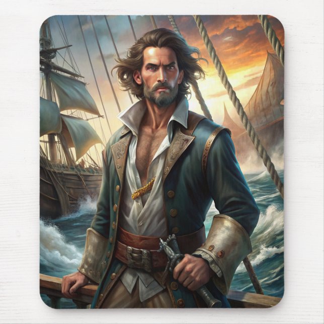 A Pirate from a Ship Mouse Mat (Front)