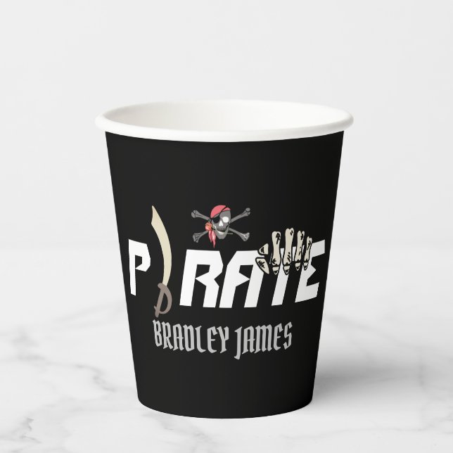 A Pirate | International Talk Like a Pirate day Paper Cups (Front)