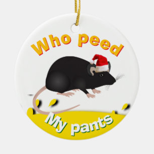 A pissboy Christmas Ceramic Tree Decoration