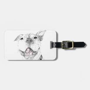 A Pit Bull Smile Luggage Tag