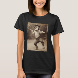 A Pitbull Dog Cowboy T-Shirt