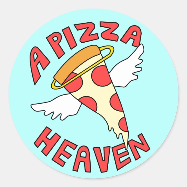 A Pizza Heaven Classic Round Sticker (Front)