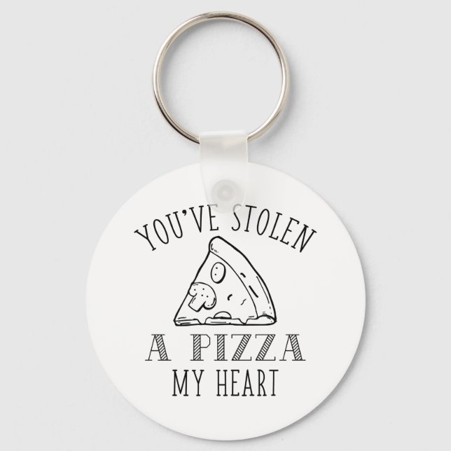 A Pizza My Heart Key Ring (Front)