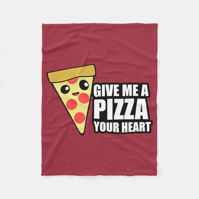 A Pizza Your Heart Fleece Blanket (Front)