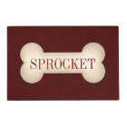 A Place for Pooch in Cream and Deep Red