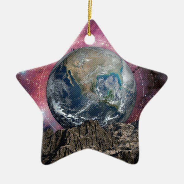 A Place In Space Ceramic Tree Decoration (Front)