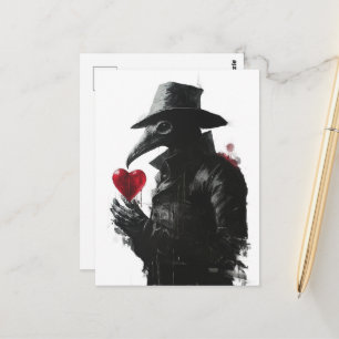 A Plague Doctor With a Heart Horror Art Postcard
