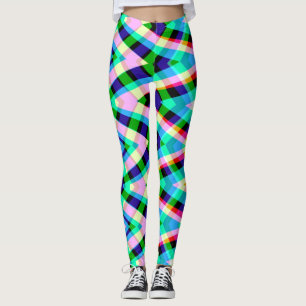 A plaid pattern "Ratti_Creative_Arts" Leggings