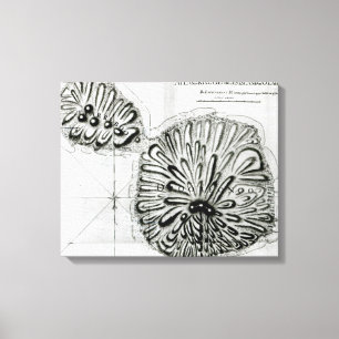 A Plan of King Georges Island or Otheite, 1769 Canvas Print