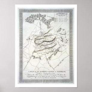 A Plan of the Glorious Battle of Waterloo (engravi Poster