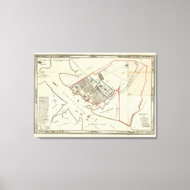 A Plan Of The Property Of The Hampton Normal Canvas Print (Front)