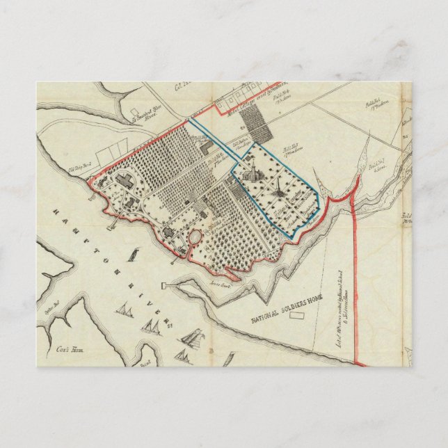 A Plan Of The Property Of The Hampton Normal Postcard (Front)