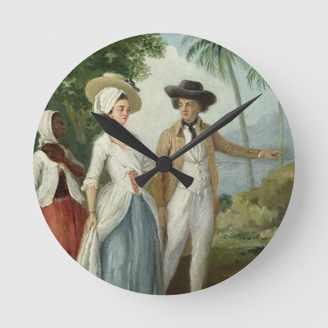 A Planter and his Wife, Attended by a Servant, c.1 Round Clock (Front)