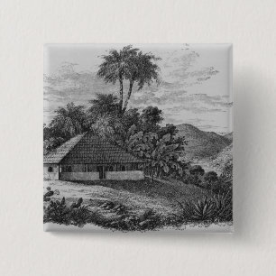 A Planter's House in Brazil 15 Cm Square Badge