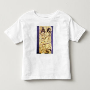 A plaque depicting two men walking toddler T-Shirt