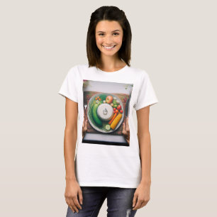 a plate of food with a plate of vegetables T-Shirt
