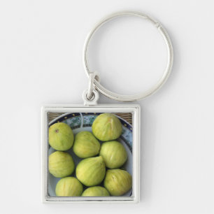 A plate of fresh Mediterranean Figs Key Ring