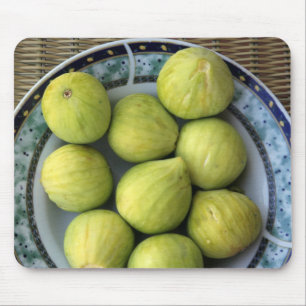 A plate of fresh Mediterranean Figs Mouse Mat