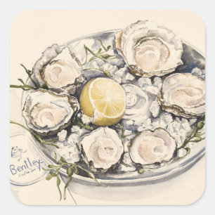 A Plate of Oysters 2012 Square Sticker