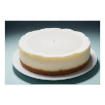 A Plate of Whole Cheesecake with a Dark Background