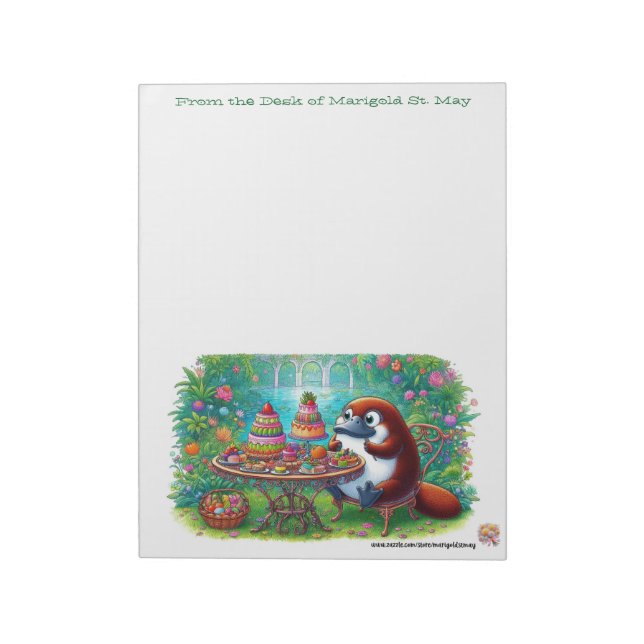 A Platypus in His Garden Notepad (Rotated)