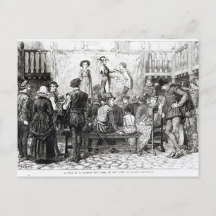 A Play in a London Inn Yard Postcard