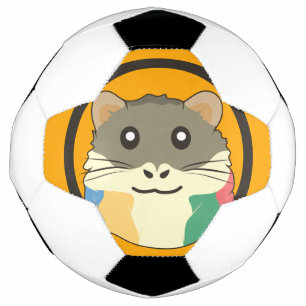 A playful and funny hamster football