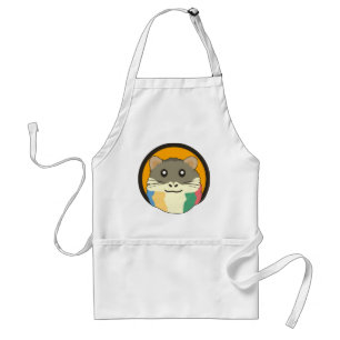 A playful and funny hamster standard apron
