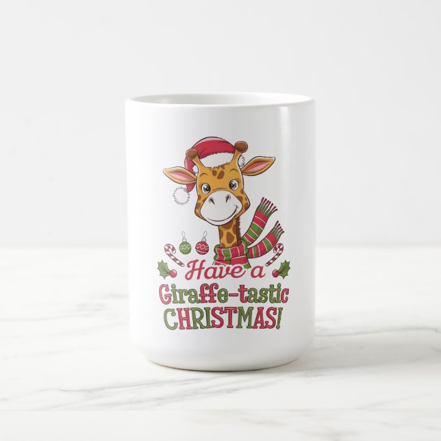 A playful christmas giraffe coffee mug (Center)