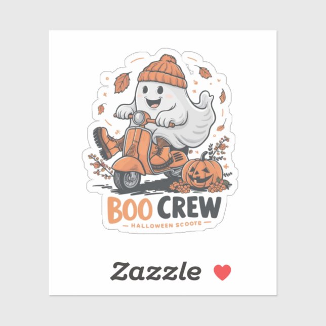 A playful ghost riding a scooter (Sheet)