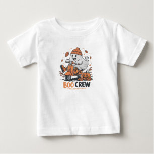 A playful ghost riding a scooter baby T-Shirt