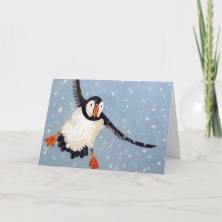 "A Playful Puffin" Horizontal Card