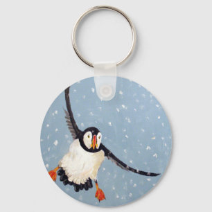 "A Playful Puffin" Keychain