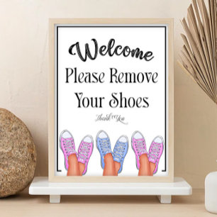 A Please Remove Shoes Sign