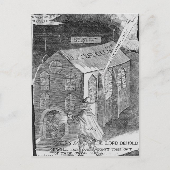 A Plot with Powder, 1605 Postcard (Front)