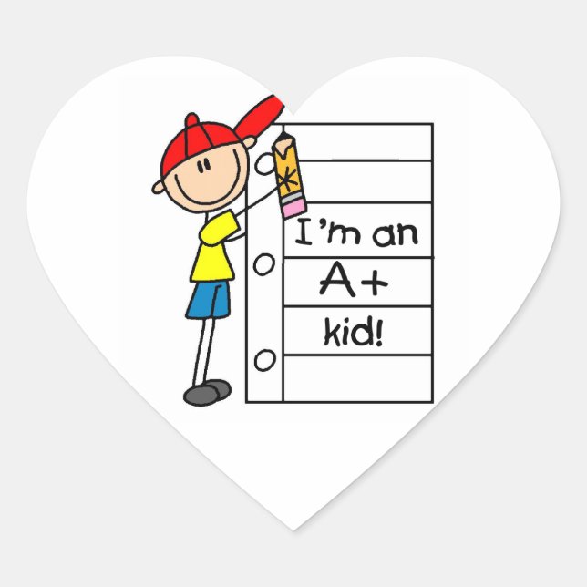A Plus Kid Heart Sticker (Front)