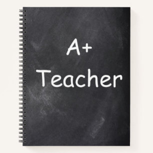 A Plus Teacher Chalkboard Design Gift Idea Notebook