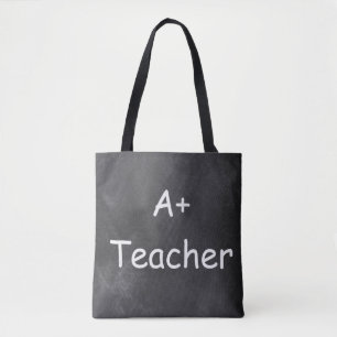 A Plus Teacher Chalkboard Design Gift Idea Tote Bag