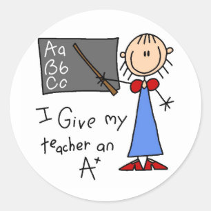 A Plus Teacher Classic Round Sticker
